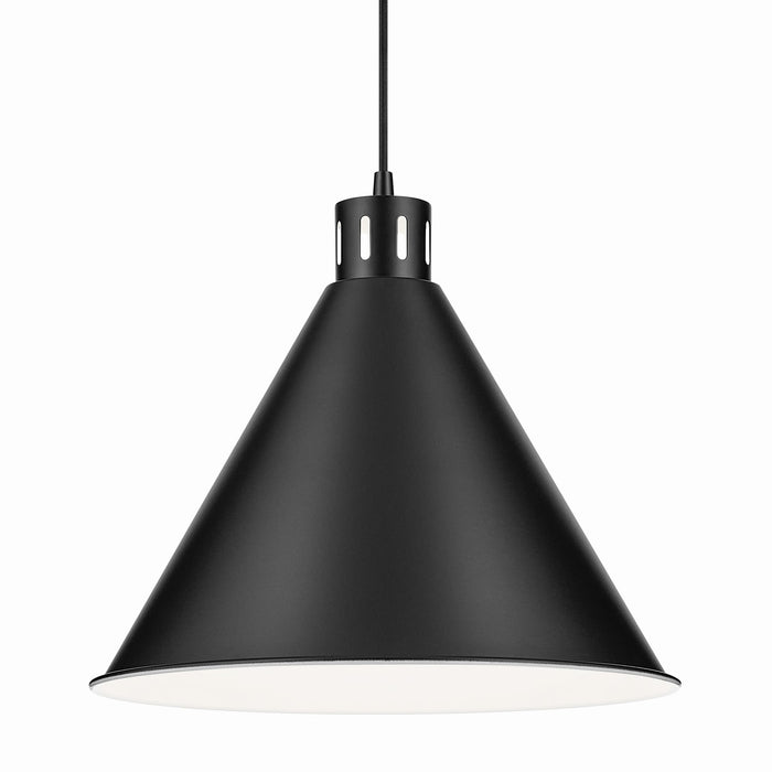 Kichler 14.25 Inch One Light Pendant In Metal Tapered Shade