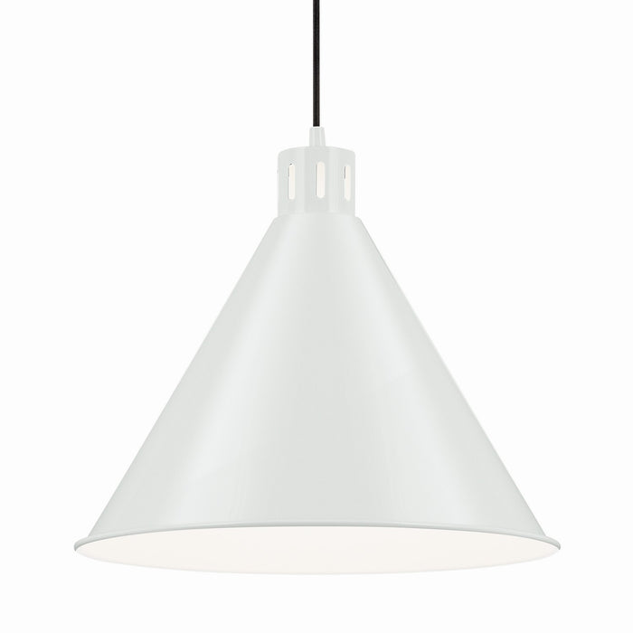 Kichler 14.25 Inch One Light Pendant In Metal Tapered Shade