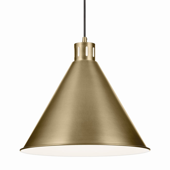 Kichler 14.25 Inch One Light Pendant In Metal Tapered Shade