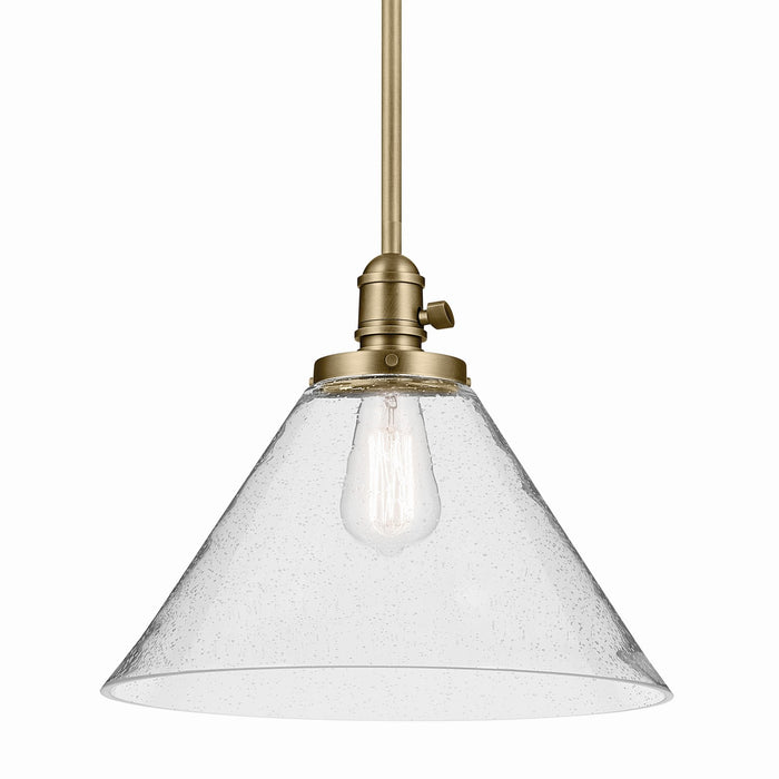 Kichler One Light Pendant In Cone Shape