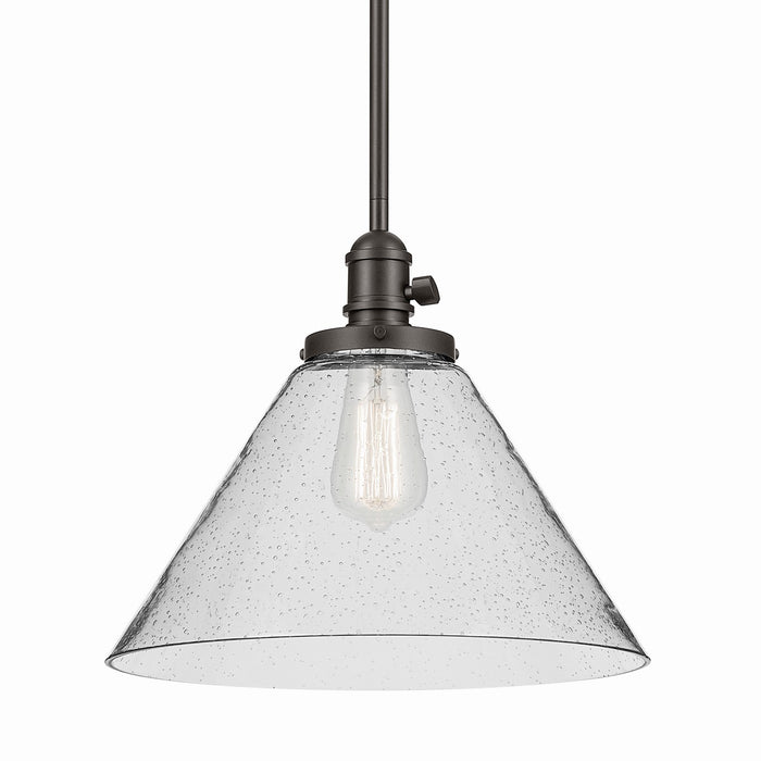 Kichler One Light Pendant In Cone Shape