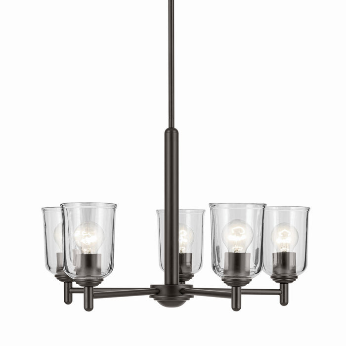 Kichler Five Light Chandelier with Removable Glass