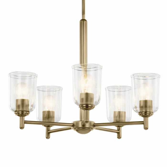 Kichler Five Light Chandelier with Removable Glass