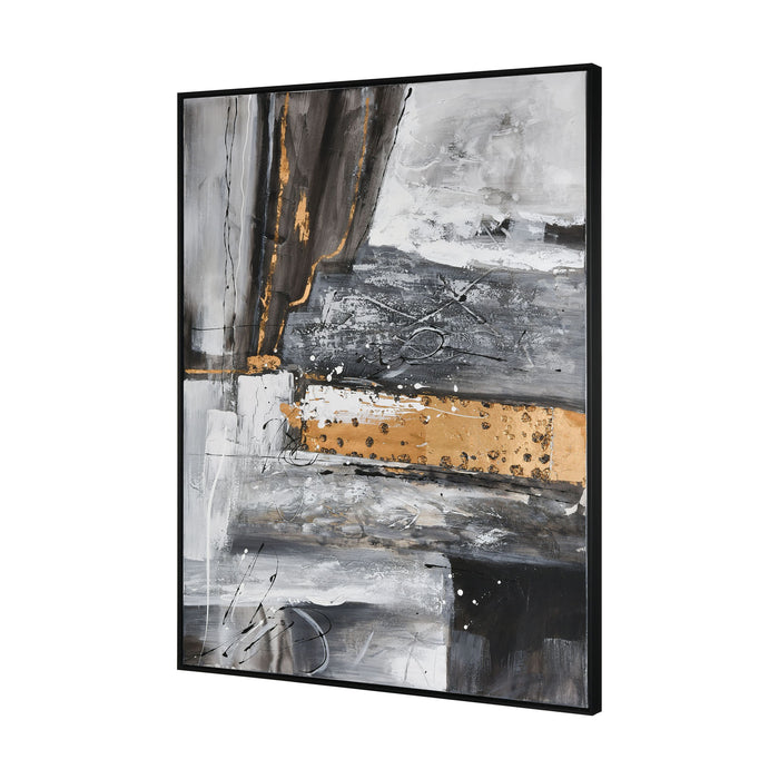 Reading in Gray Framed Wall Art