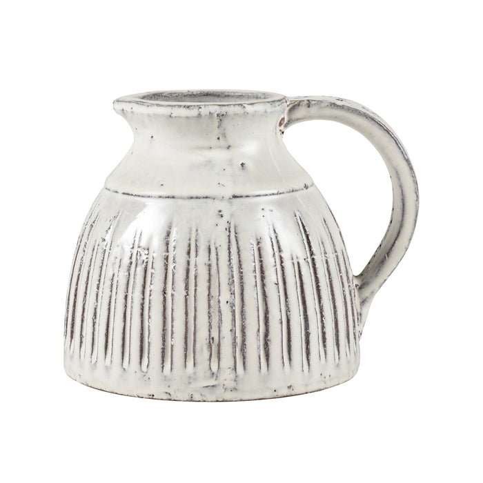 Muriel Pitcher In Small Aged White Glazed