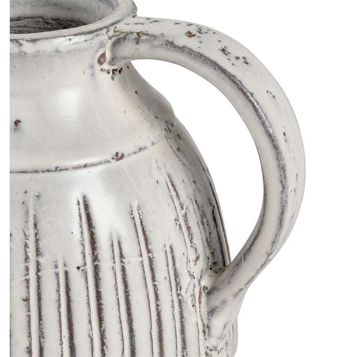 Muriel Pitcher In Small Aged White Glazed