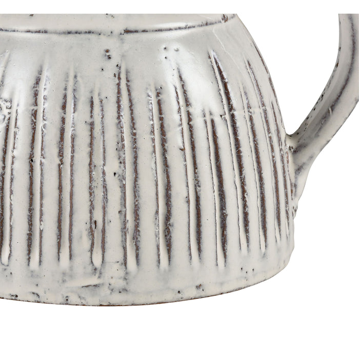 Muriel Pitcher In Small Aged White Glazed