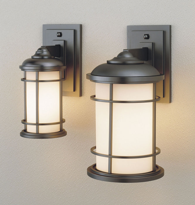 One Light Outdoor Wall Lantern from the Lighthouse collection in Burnished Bronze finish