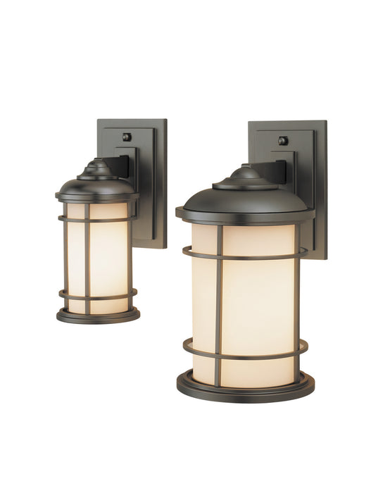 One Light Outdoor Wall Lantern from the Lighthouse collection in Burnished Bronze finish