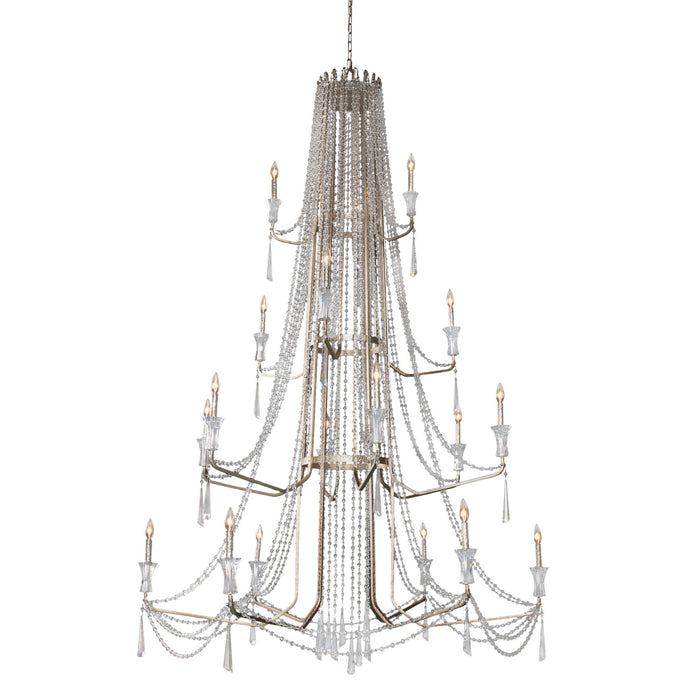 18 Light Chandelier from the Barcelona collection in Transcend Silver finish