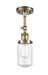 Innovations - 201F-AB-G314 - One Light Semi-Flush Mount - Franklin Restoration - Antique Brass