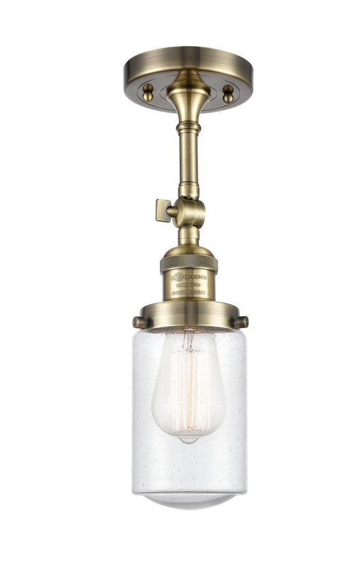 Innovations - 201F-AB-G314 - One Light Semi-Flush Mount - Franklin Restoration - Antique Brass