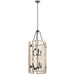 Kichler - 52079WWW - Six Light Foyer Chandelier - Oana - White Washed Wood