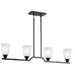 Kichler - 52233BK - Four Light Linear Chandelier - Skagos - Black