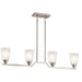 Kichler - 52233NI - Four Light Linear Chandelier - Skagos - Brushed Nickel