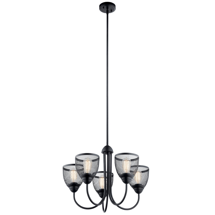 Kichler - 52269BK - Five Light Chandelier - Voclain - Black