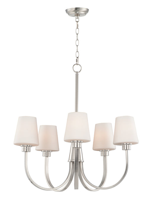 Maxim - 11825SWSN - Five Light Chandelier - Shelter - Satin Nickel