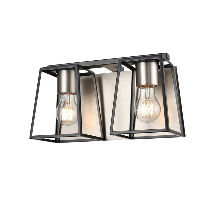 DVI Lighting - DVP29022BN+GR - Two Light Vanity - Cape Breton - Buffed Nickel/Graphite