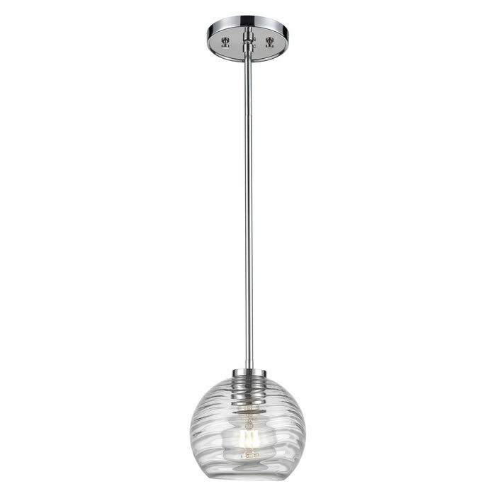 DVI Lighting - DVP40421CH-RPG - One Light Mini-Pendant - Tropea - Chrome w/ Ripple Glass