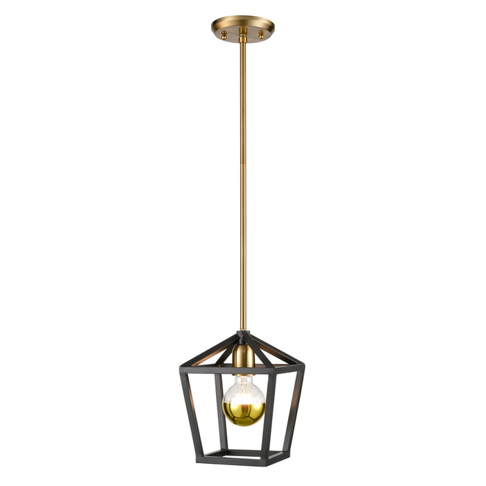 DVI Lighting - DVP43821BR+GR - One Light Mini-Pendant - Cabot Trail - Brass/Graphite