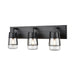 DVI Lighting - DVP44443GR-CL - Three Light Vanity - Lake of the Woods - Graphite w/ Clear Glass