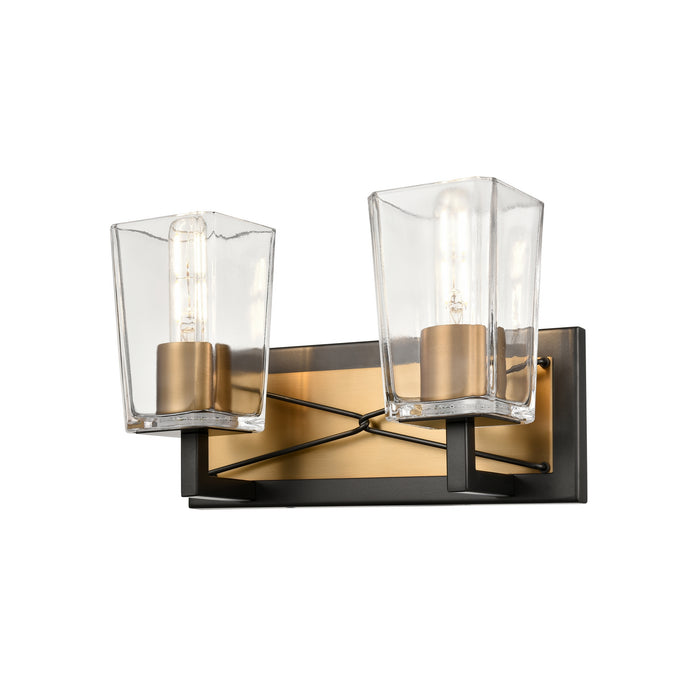 DVI Lighting - DVP46922BR+GR-CL - Two Light Vanity - Riverdale - Brass/Graphite w/ Clear Glass