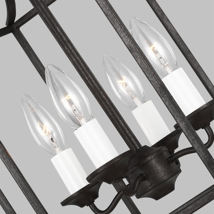 Four Light Pendant from the BANTRY HOUSE collection in Smith Steel finish