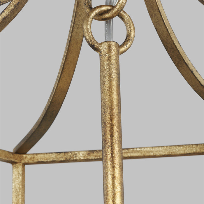 Four Light Pendant from the BANTRY HOUSE collection in Antique Gild finish