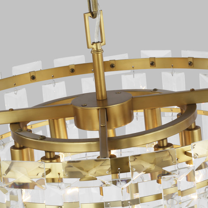 Ten Light Chandelier from the ARDEN collection in Burnished Brass finish