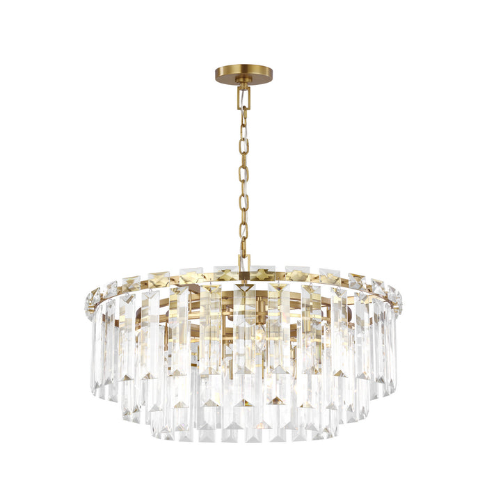 16 Light Chandelier from the ARDEN collection in Burnished Brass finish