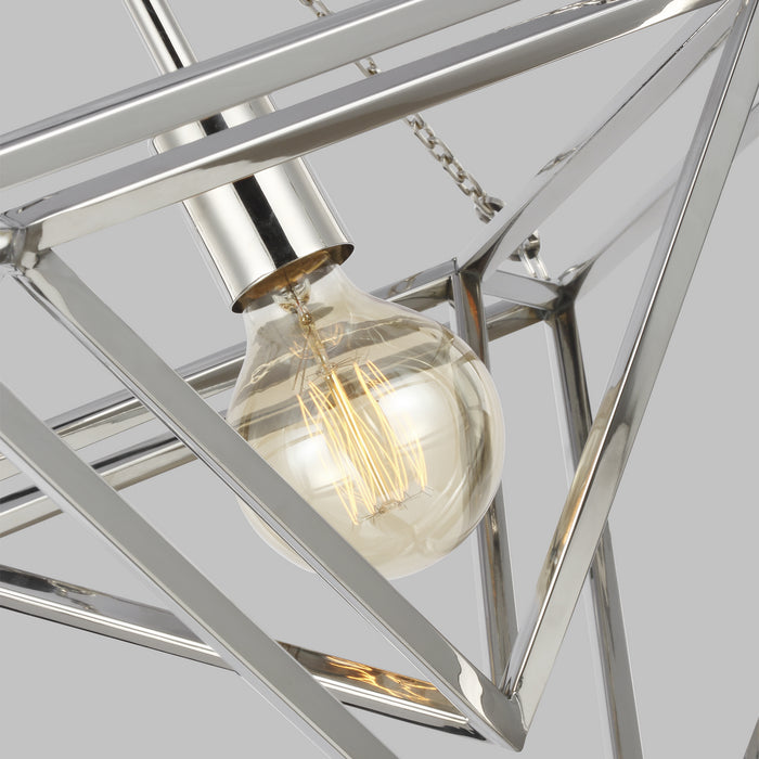 One Light Pendant from the CARAT collection in Polished Nickel finish