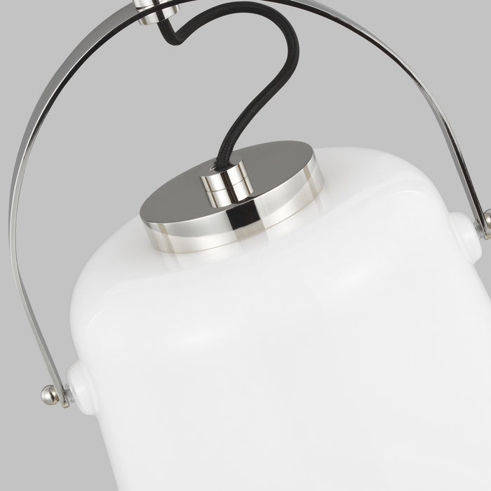 One Light Pendant from the HAZEL collection in Polished Nickel finish