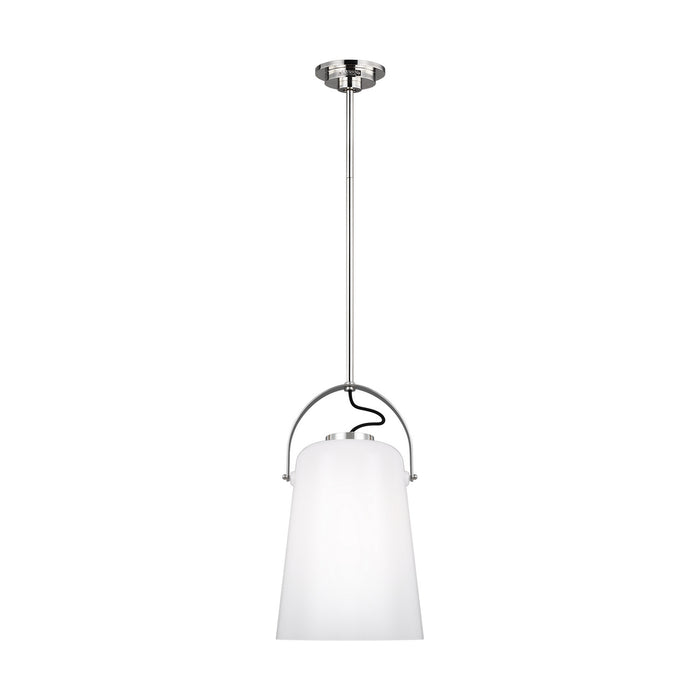 Generation Lighting - LP1001PN - One Light Pendant - HAZEL - Polished Nickel