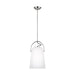 Generation Lighting - LP1001PN - One Light Pendant - HAZEL - Polished Nickel