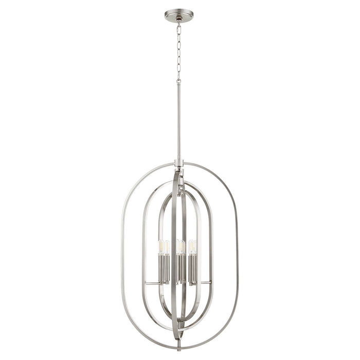 Quorum - 8610-6-65 - Six Light Pendant - Satin Nickel