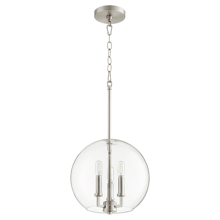 Quorum - 873-3-65 - Three Light Pendant - Satin Nickel