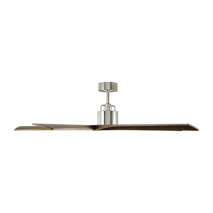 56``Ceiling Fan from the Aspen collection in Polished Nickel finish