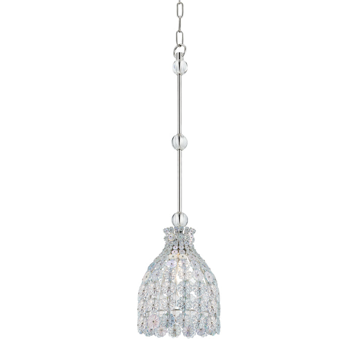 Hudson Valley - 8208-PN - One Light Pendant - Floral Park - Polished Nickel