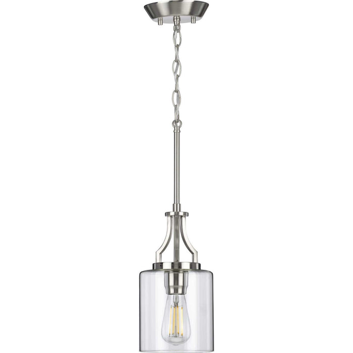 Progress Lighting - P500208-009 - One Light Mini Pendant - Lassiter - Brushed Nickel