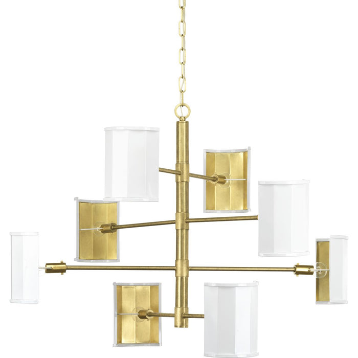 Progress Lighting - P400192-160 - Eight Light Chandelier - Point Dume - Brushed Brass