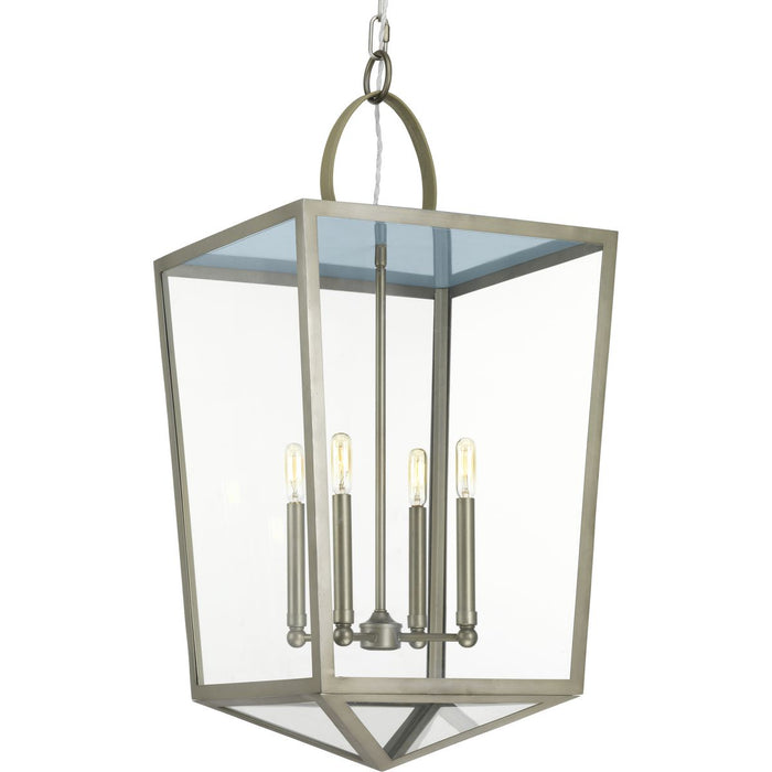 Progress Lighting - P500196-081 - Four Light Pendant - Point Dume - Antique Nickel