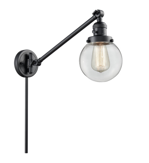 Innovations - 237-BK-G202-6 - One Light Swing Arm Lamp - Franklin Restoration - Matte Black