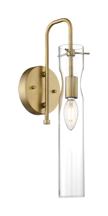 One Light Wall Sconce from the Spyglass collection in Vintage Brass finish