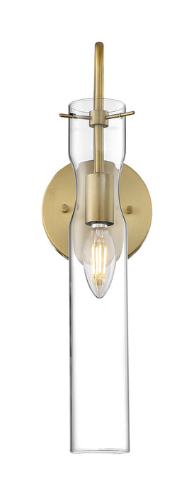 One Light Wall Sconce from the Spyglass collection in Vintage Brass finish