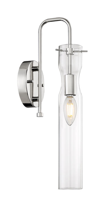 One Light Wall Sconce from the Spyglass collection in Polished Nickel finish