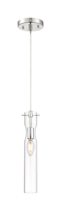 One Light Mini Pendant from the Spyglass collection in Polished Nickel finish