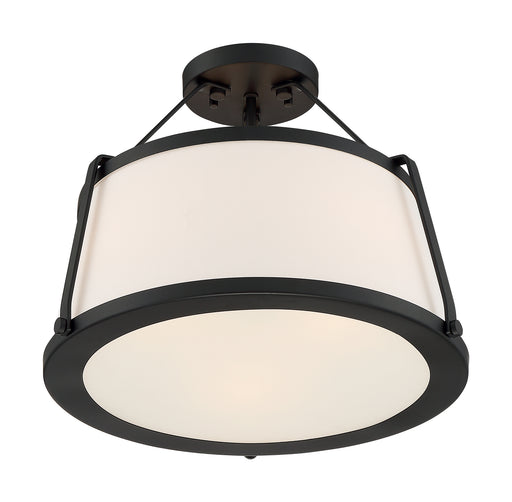 Nuvo Lighting - 60-6998 - Three Light Semi Flush Mount - Cutty - Matte Black