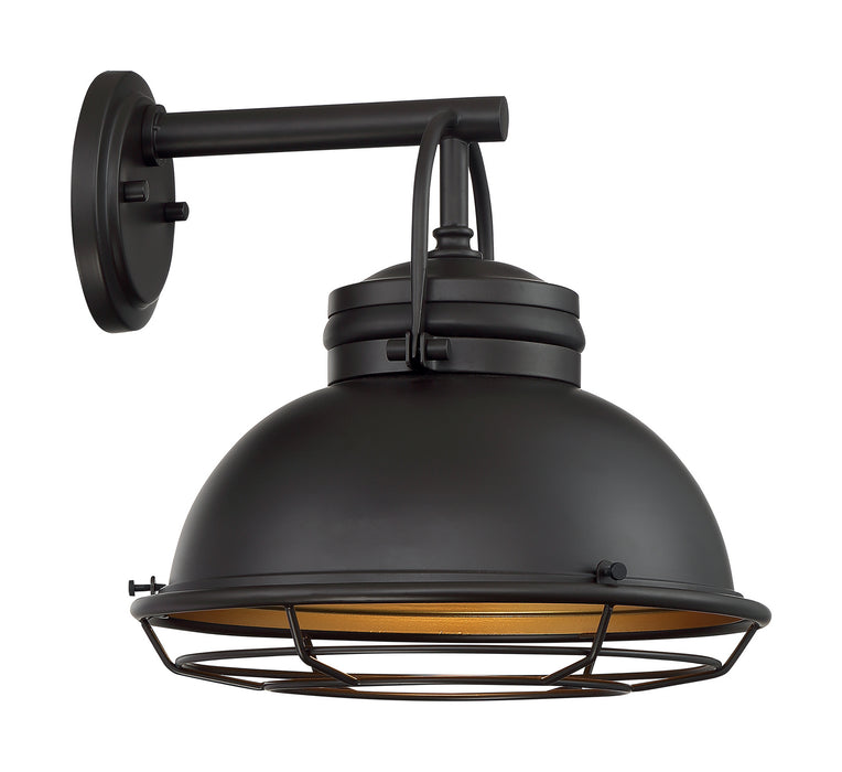 One Light Outdoor Wall Mount from the Upton collection in Dark Bronze / Gold finish