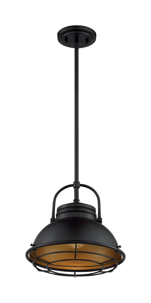 Nuvo Lighting - 60-7074 - One Light Pendant - Upton - Dark Bronze / Gold