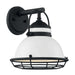 Nuvo Lighting - 60-7081 - One Light Outdoor Wall Mount - Upton - Gloss White / Textured Black